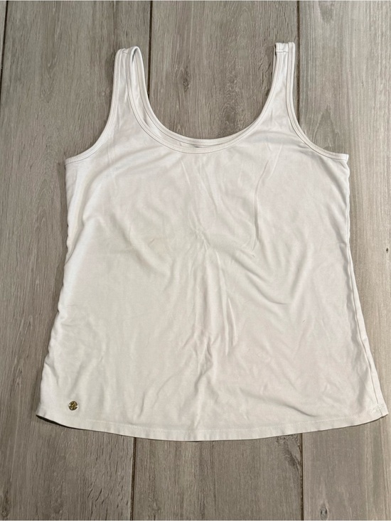 Lilly Pulitzer Tops - Lilly Pulitzer White Scoop Neck Tank Top